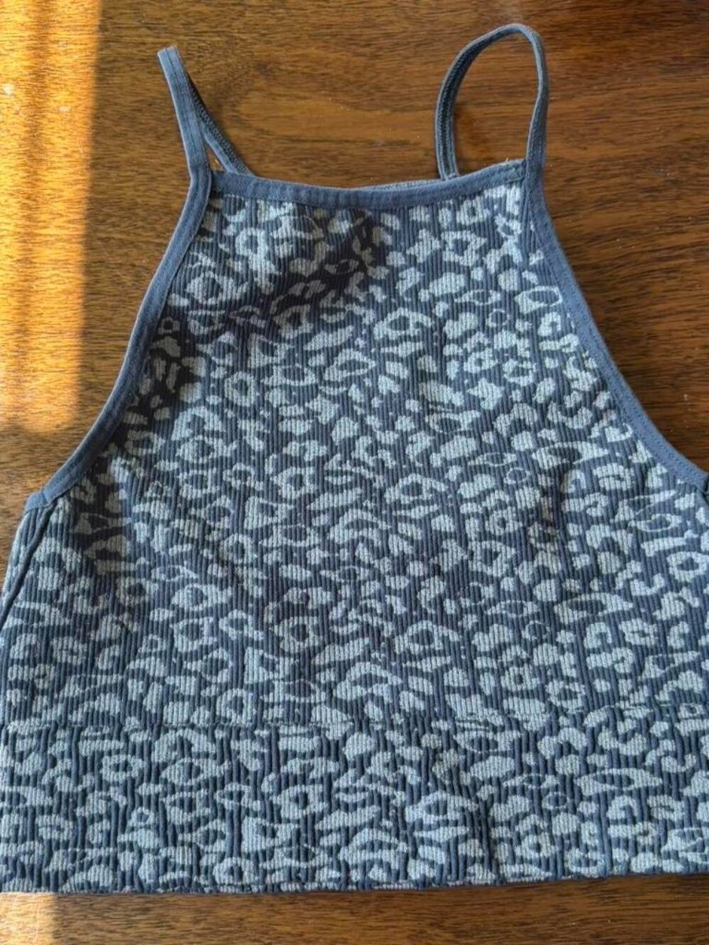Free People Movement Leopard Print High Neck Sports Bra